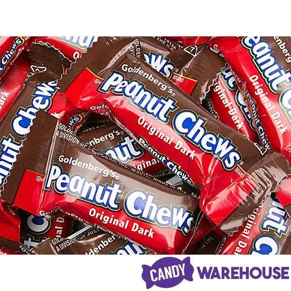 Peanut Chews Mini Size Candy Bars - Original Dark: 100-Piece Box