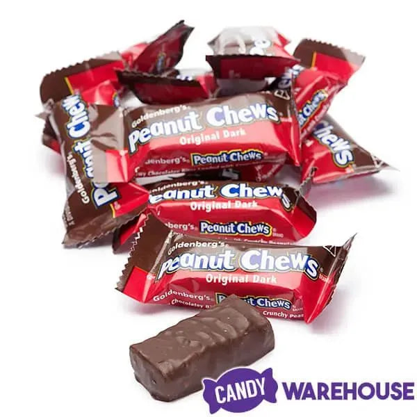 Peanut Chews Mini Size Candy Bars - Original Dark: 100-Piece Box