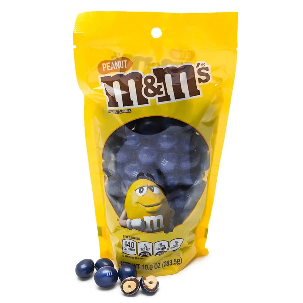 Peanut M&M's Milk Chocolate Candy - Dark Blue: 10-Ounce Bag