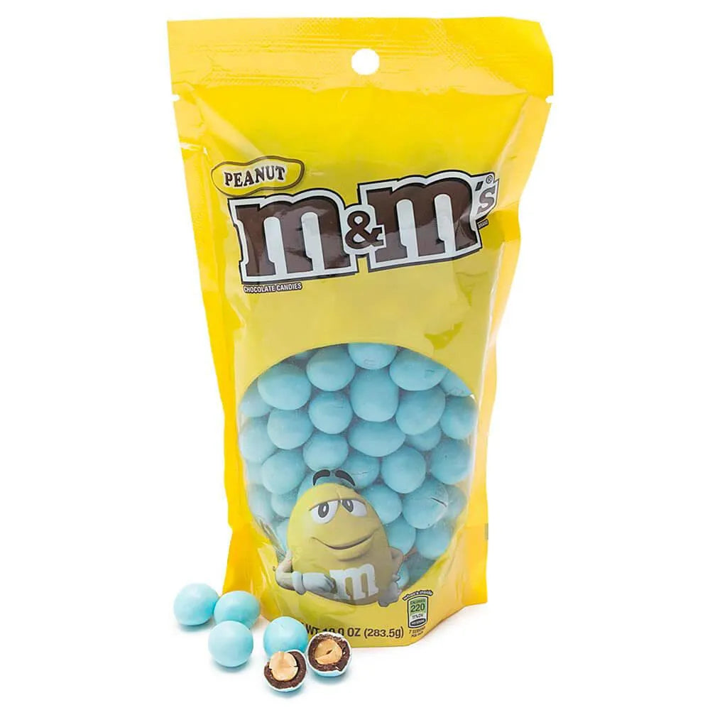 Peanut M&M's Milk Chocolate Candy - Light Blue: 10-Ounce Bag