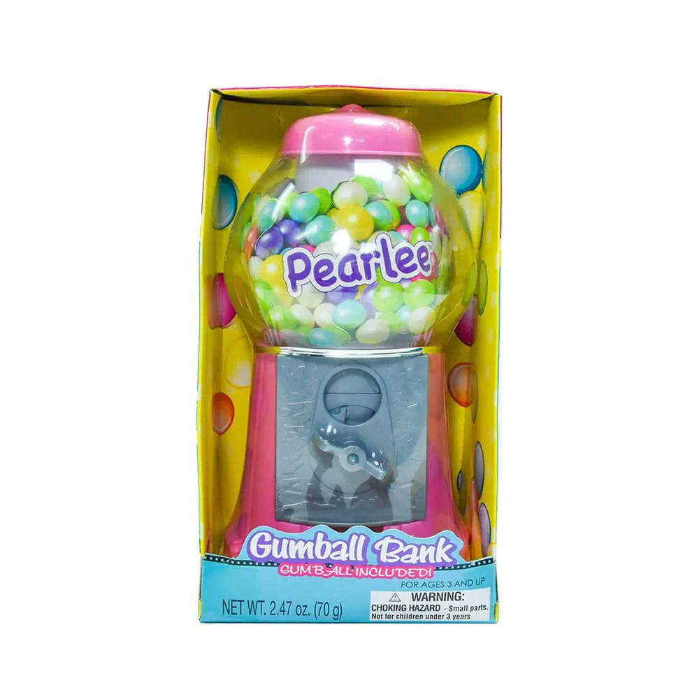 Pearlee 8.5-Inch Gumball Machine with Gumballs: 3-Piece Set