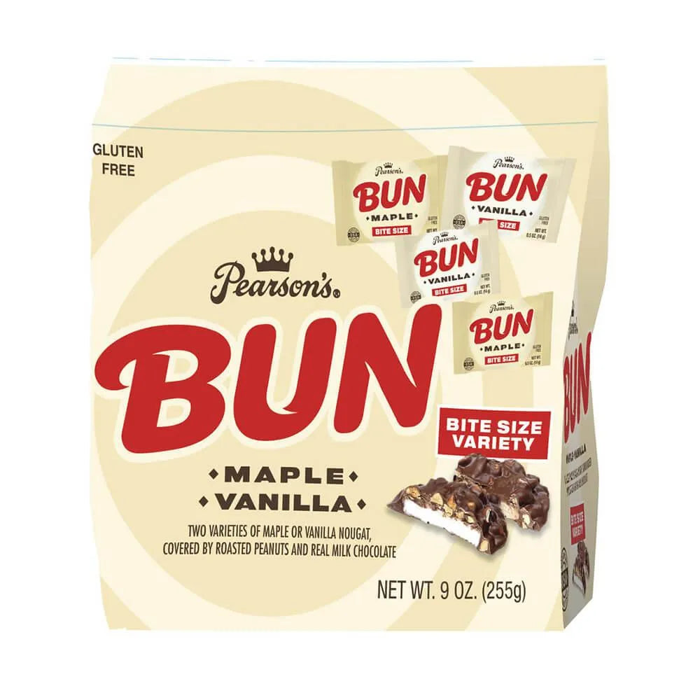 Pearson's Bite Size Bun Bars - Maple and Vanilla: 9-Ounce Bag