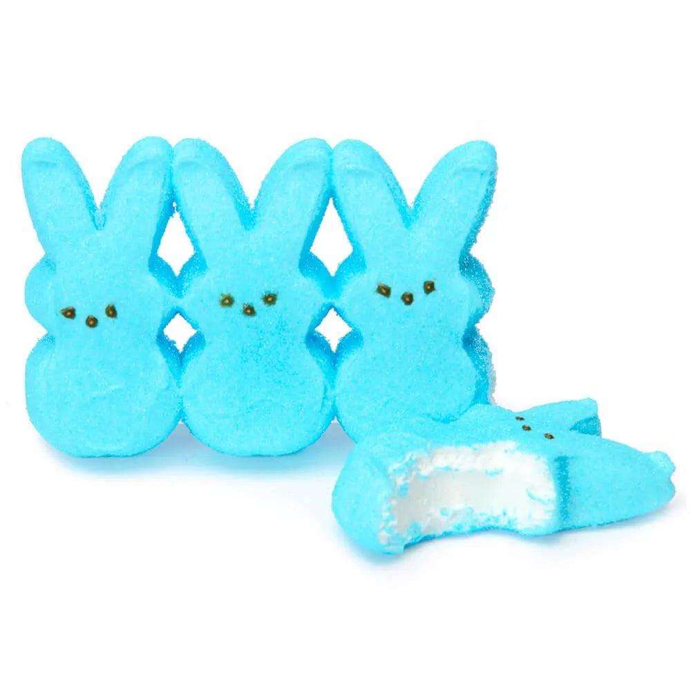 Peeps Marshmallow Candy Bunnies - Blue: 12-Piece Pack