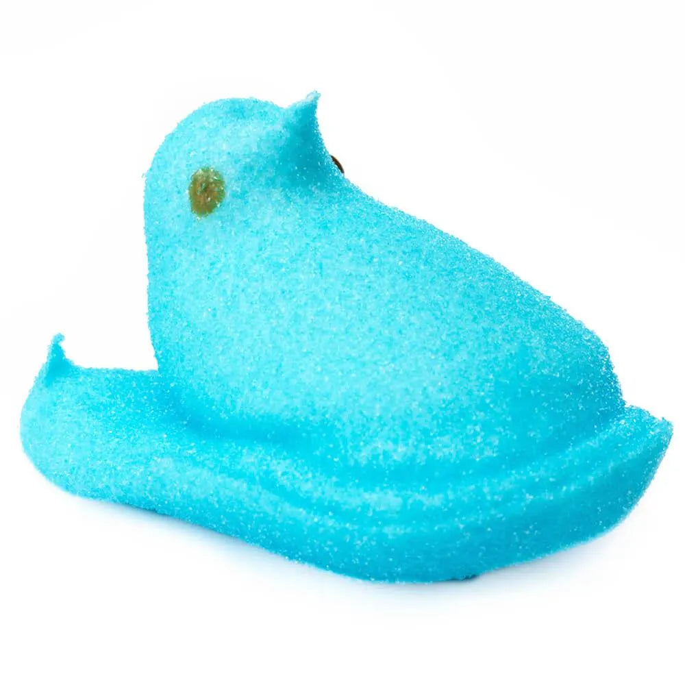 Peeps Marshmallow Chicks Candy - Blue: 24-Piece Case