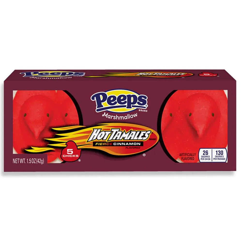 Peeps Marshmallow Chicks Candy - Hot Tamales: 5-Piece Pack