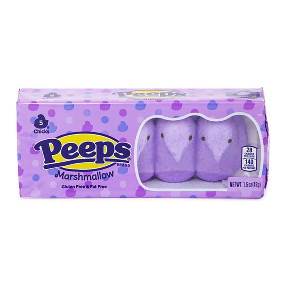 Peeps Marshmallow Chicks Candy - Lavender: 24-Piece Case