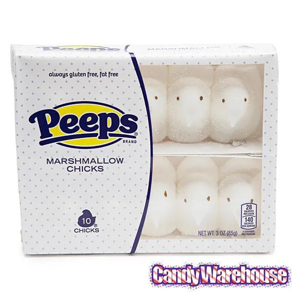 Peeps Marshmallow Chicks Candy - White: 10-Piece Pack