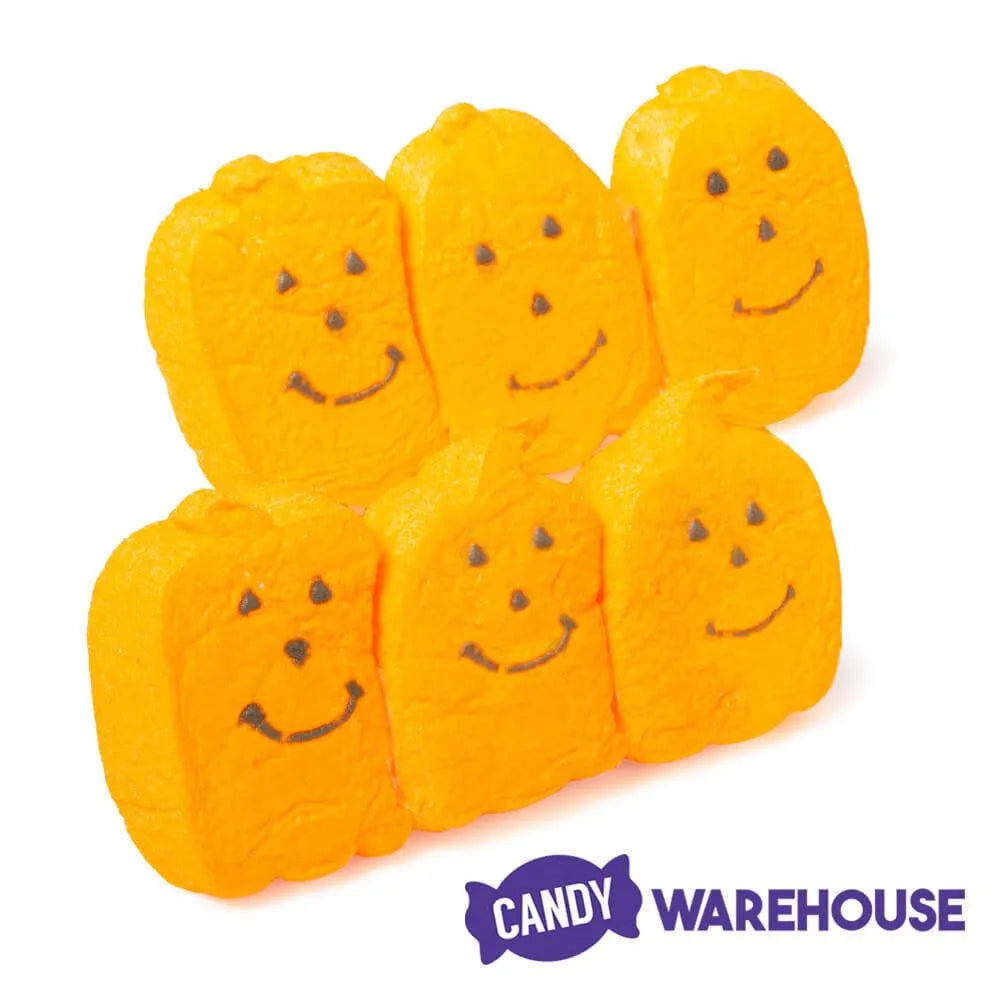 Peeps Marshmallow Halloween Candy Packs - Pumpkins: 12-Piece Case