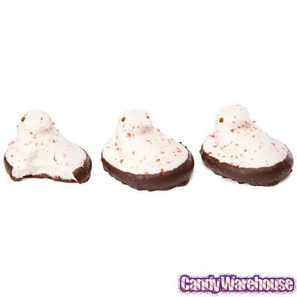 Peeps Milk Chocolate Dipped Candy Cane Marshmallow Chicks: 3-Piece Pack