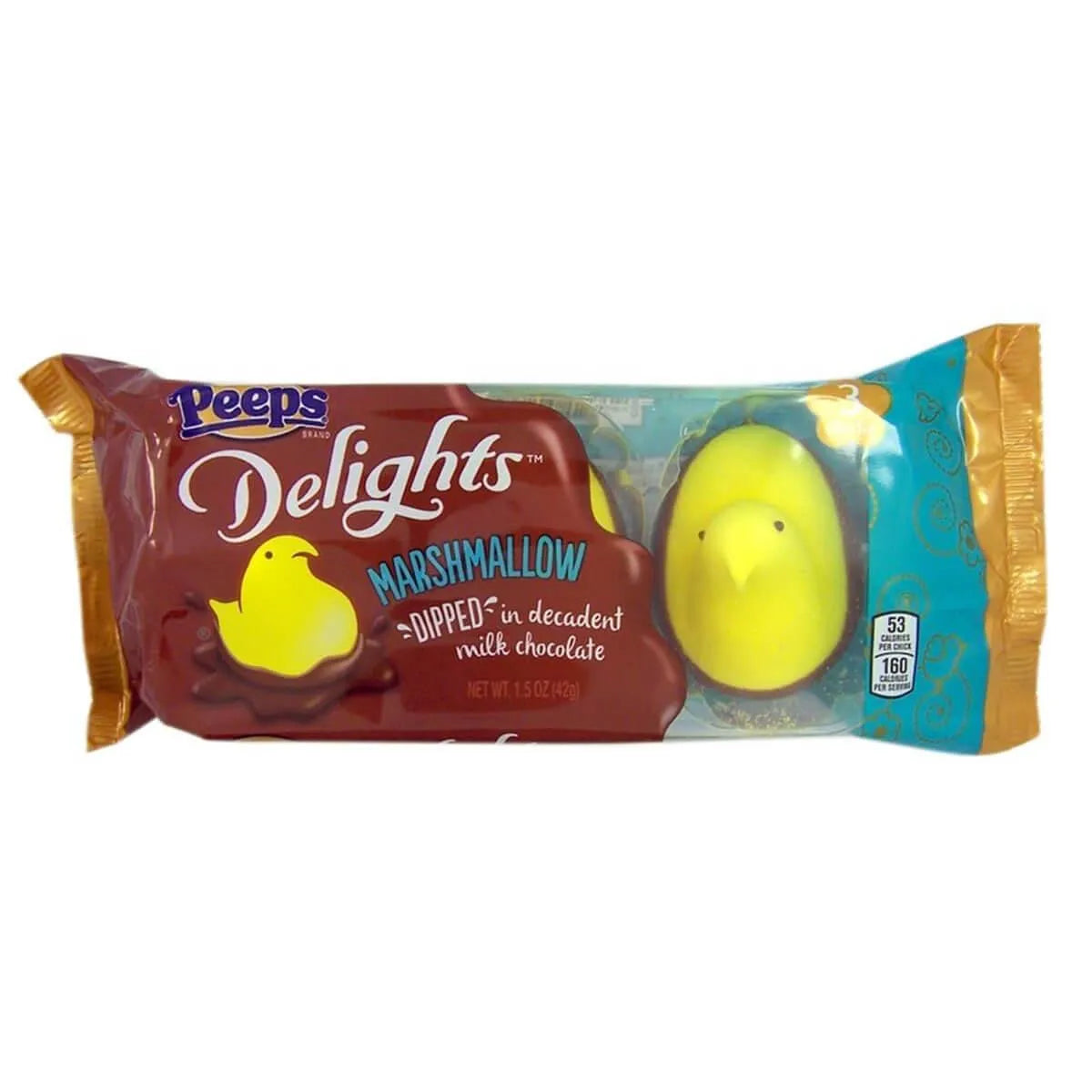 Peeps Milk Chocolate Dipped Marshmallow Chicks: 3-Piece Pack