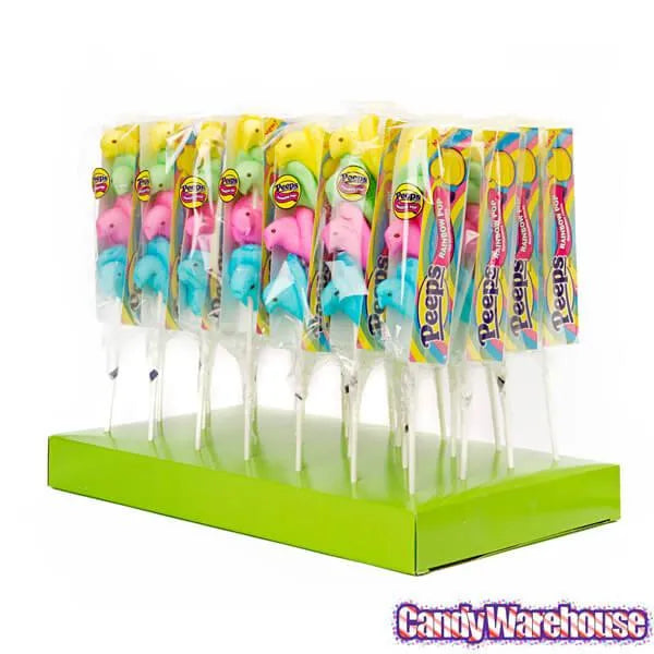 Peeps Rainbow Marshmallow Chicks Pops: 28-Piece Box