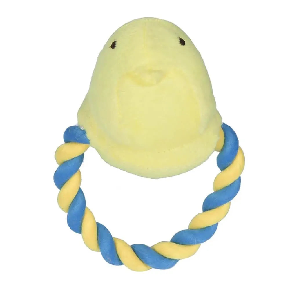 Peeps Yellow Chick Rope Pull Toy