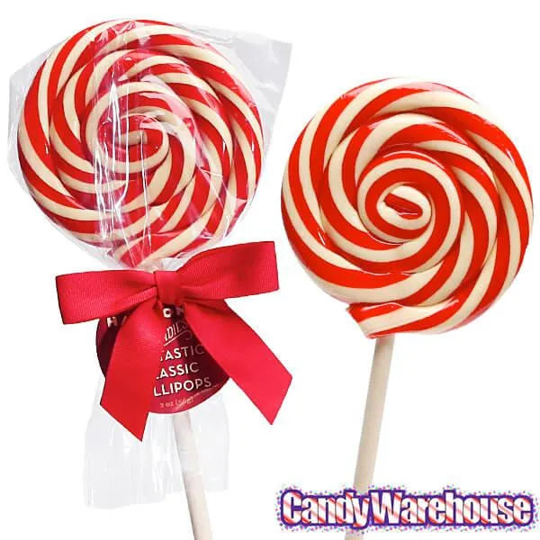 Peppermint 2-Ounce Swirl Lollipops: 15-Piece Box