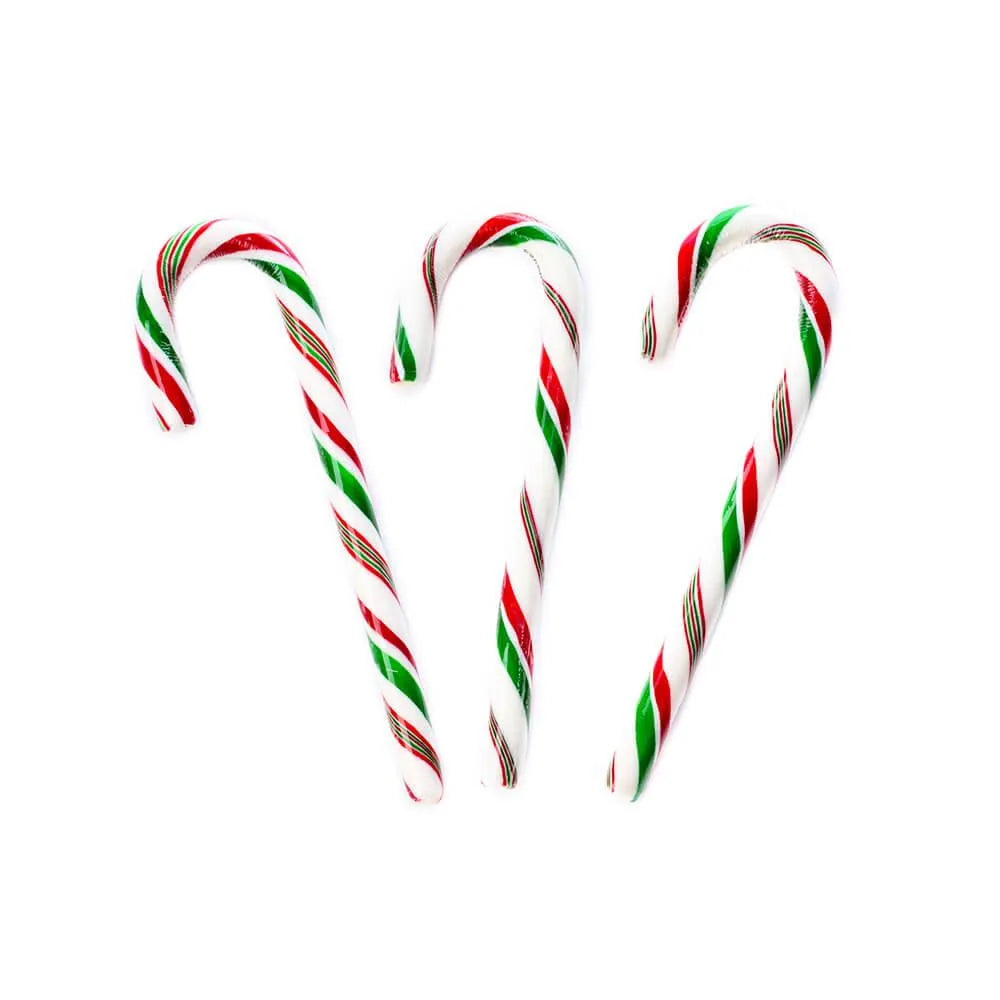 Peppermint 3-Color Candy Canes: 50-Piece Box