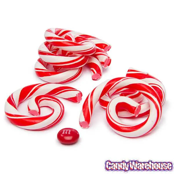 Peppermint Candy Garnish Curls: 6-Piece Set