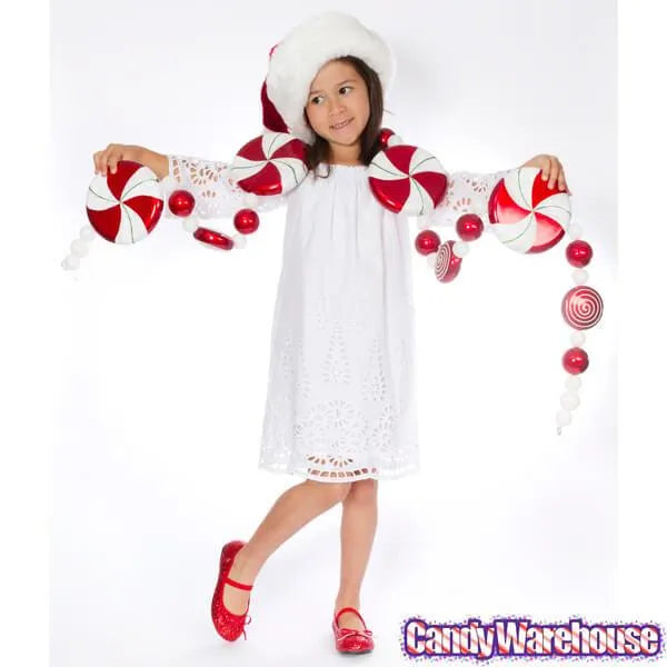 Peppermint Candy Ornaments 6-Foot Garland