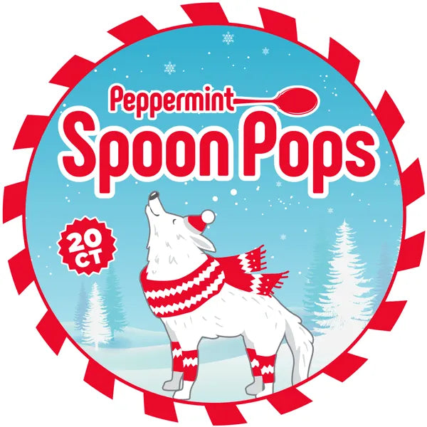 Peppermint Hard Candy Spoons: 20-Piece Jar