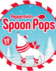 Peppermint Hard Candy Spoons: 20-Piece Jar