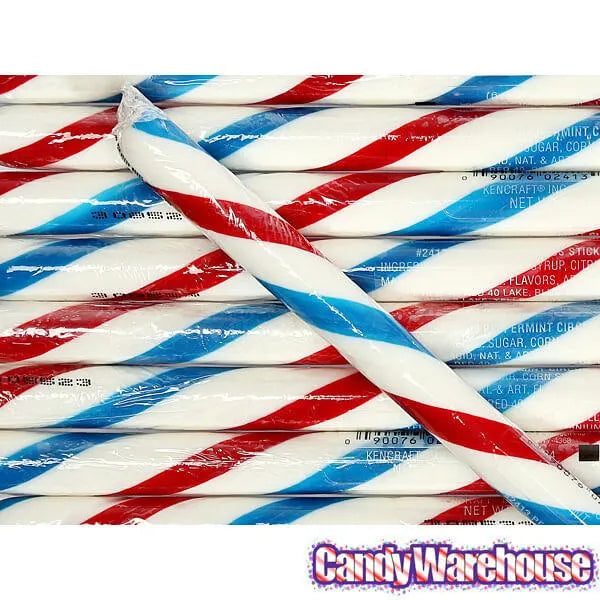 Peppermint Hard Candy Sticks: 100-Piece Box