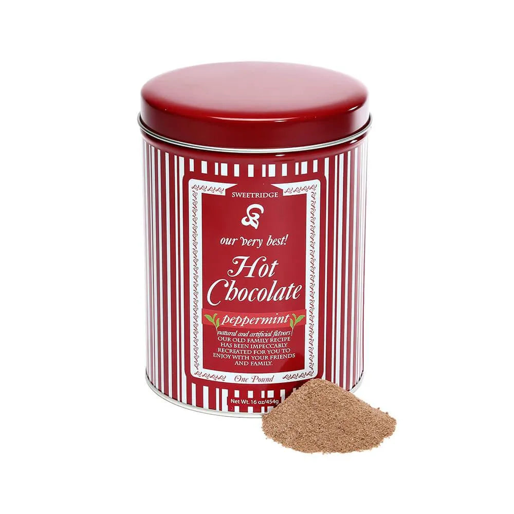 Peppermint Hot Chocolate Powder: 16-Ounce Tin