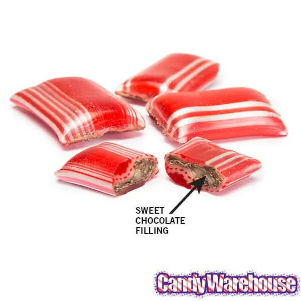 Peppermint Snaps Hard Candy with Chocolate Filling: 5-Ounce Bag