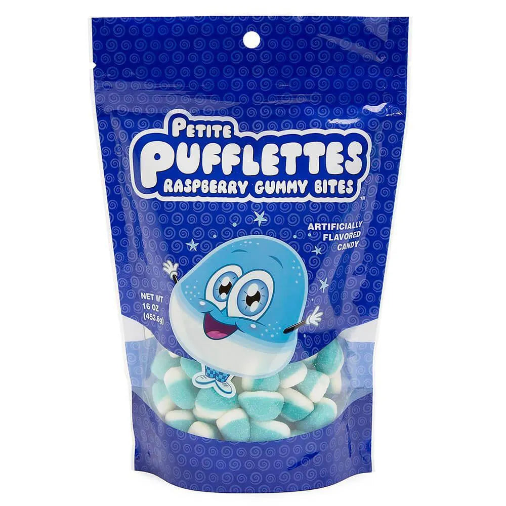 Petite Pufflettes Gummy Bites - Blue Raspberry: 16-Ounce Bag