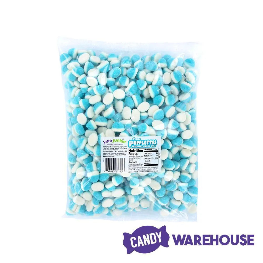 Petite Pufflettes Gummy Bites - Blue Raspberry: 5LB Bag