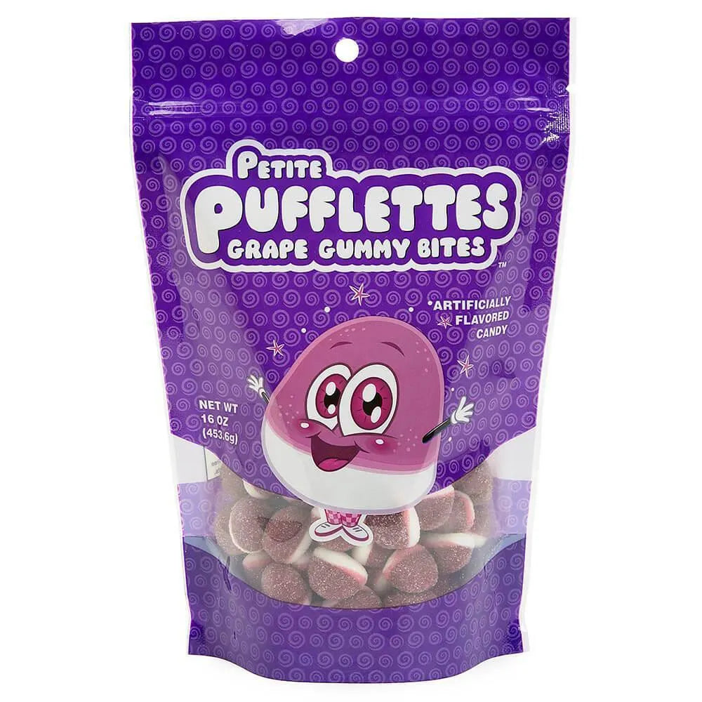 Petite Pufflettes Gummy Bites - Grape: 16-Ounce Bag