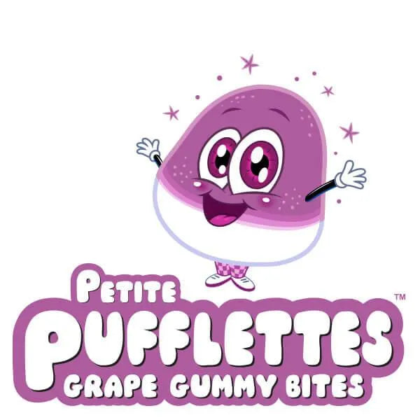 Petite Pufflettes Gummy Bites - Grape: 16-Ounce Bag