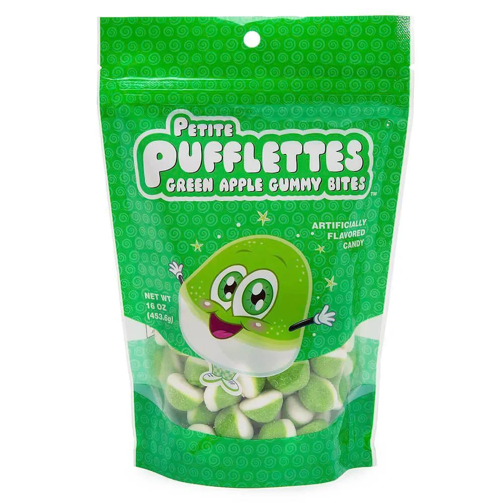 Petite Pufflettes Gummy Bites - Green Apple: 16-Ounce Bag