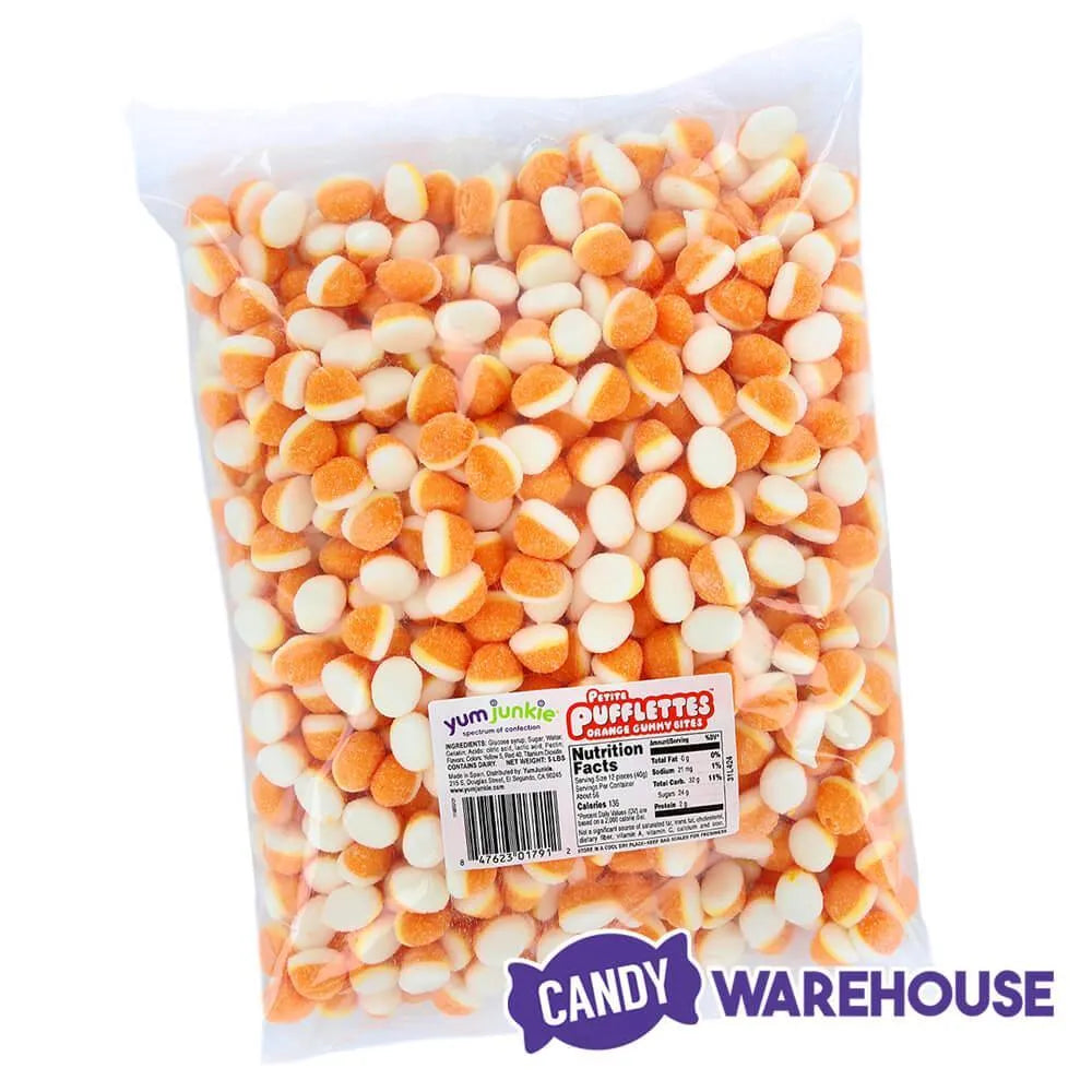 Petite Pufflettes Gummy Bites - Orange: 5LB Bag