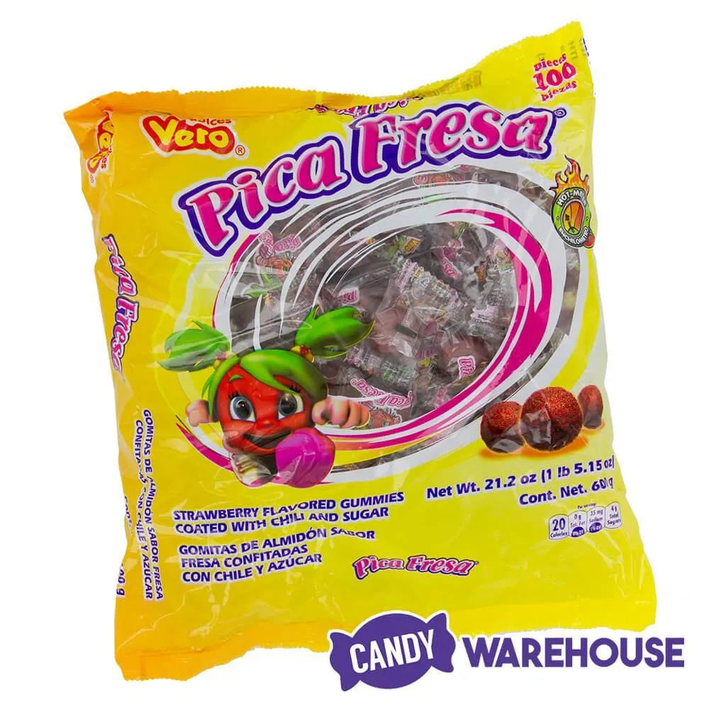 Pica Fresa Candy: 100-Piece Bag