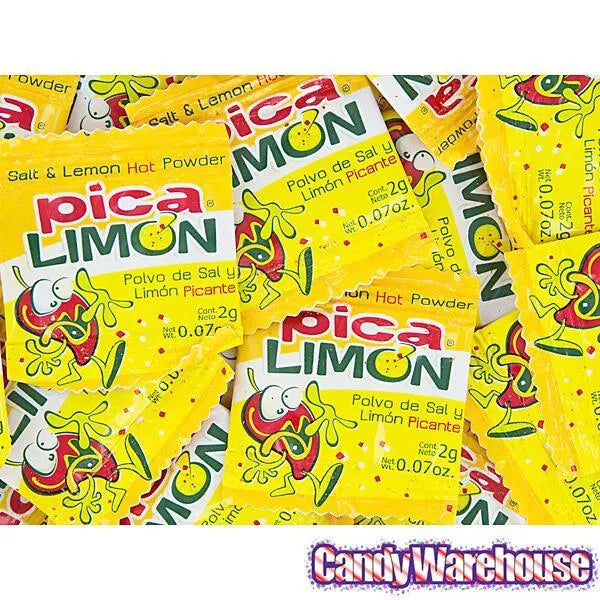 Pica Limon Salt & Lemon Spicy Powder Packs: 100-Piece Bag