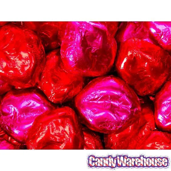 Pink & Red Foiled Chocolate Lips: 4LB Bag