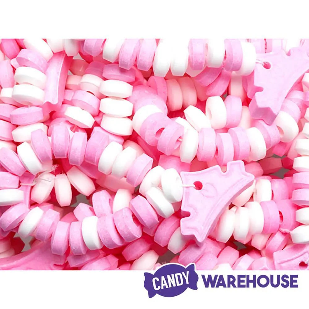 Pink and White Candy Bracelets: 12-Piece Bag