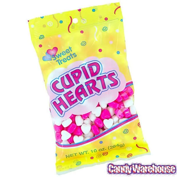 Pink & White Candy Hearts: 10-Ounce Bag