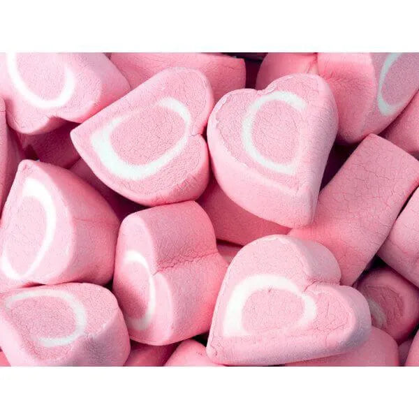 Pink & White Marshmallow Hearts: 14-Ounce Bag