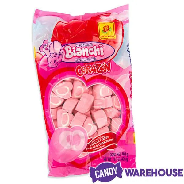 Pink & White Marshmallow Hearts: 14-Ounce Bag