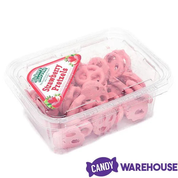 Pink Yogurt Covered Mini Pretzels: 9-Ounce Tub