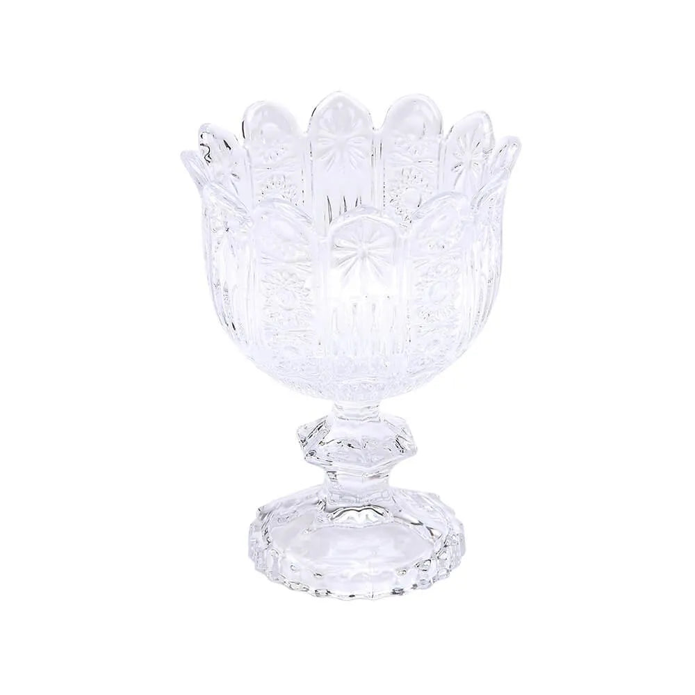 Pinwheel Crystal Footed Candy Dish