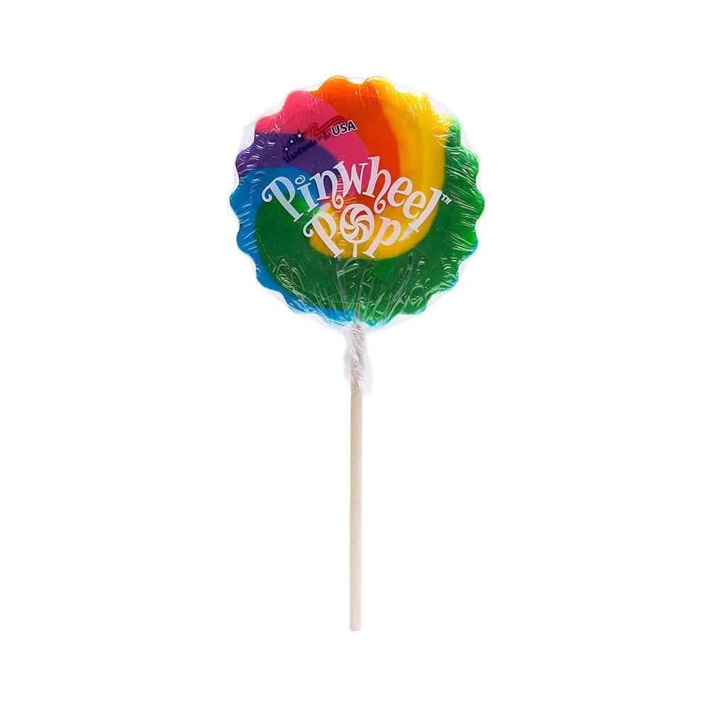 Pinwheel Pop 5-Ounce Psychedelic Swirl Suckers - Rainbow: 12-Piece Box