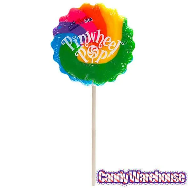 Pinwheel Pop 5-Ounce Psychedelic Swirl Suckers - Rainbow: 12-Piece Box