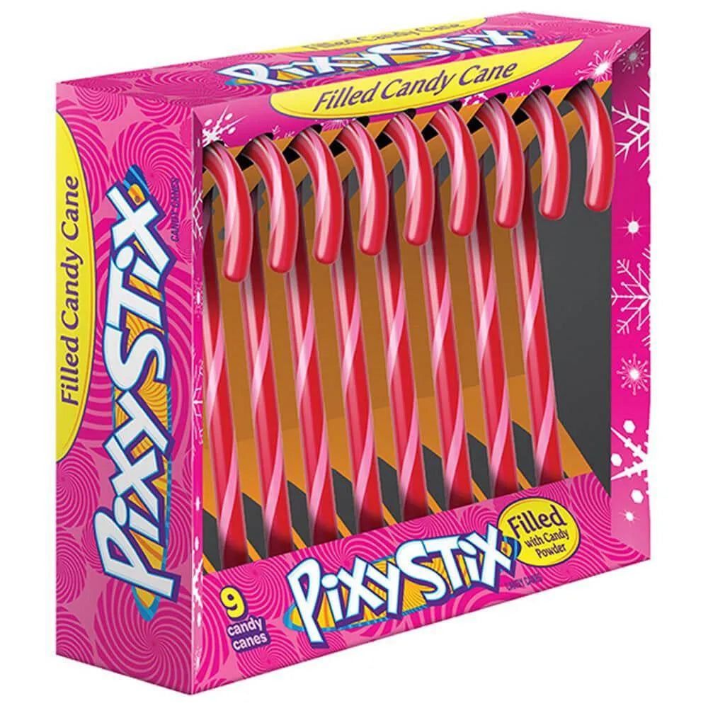 Pixy Stix Candy Canes: 9-Piece Box