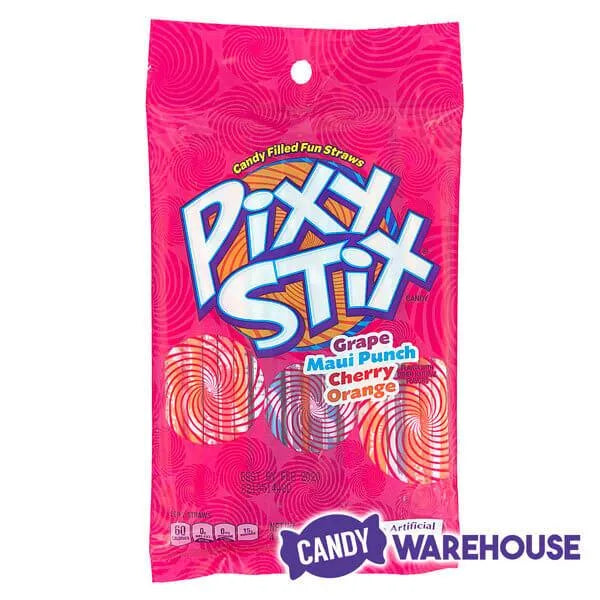 Pixy Stix Candy Powder Straws 4-Ounce Bags: 12-Piece Box