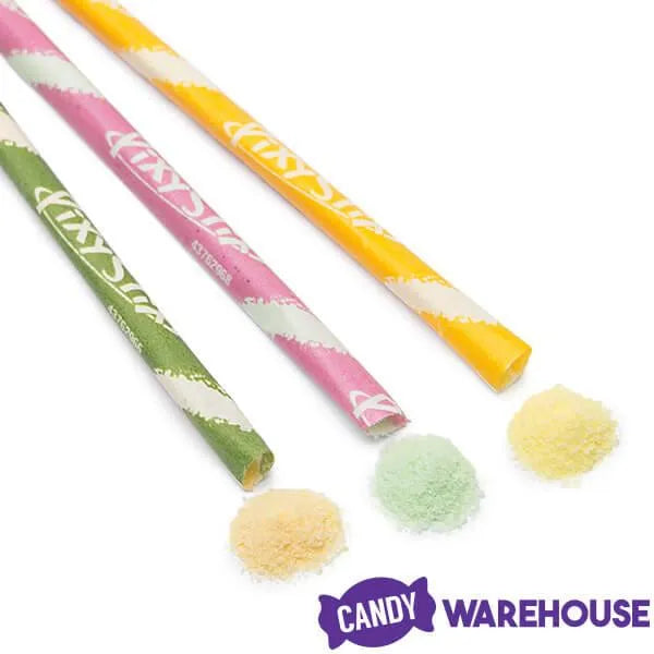 Pixy Stix Candy Powder Straws Bags - Cucumber Watermelon, Mango Lime, & Pineapple: 12-Piece Box