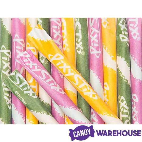 Pixy Stix Candy Powder Straws Bags - Cucumber Watermelon, Mango Lime, & Pineapple: 12-Piece Box