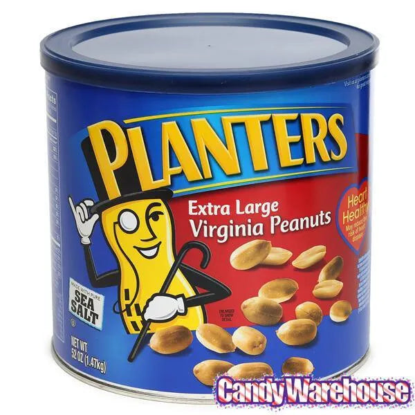 Planters Salted Extra Large Virginia Peanuts: 52-Ounce Can