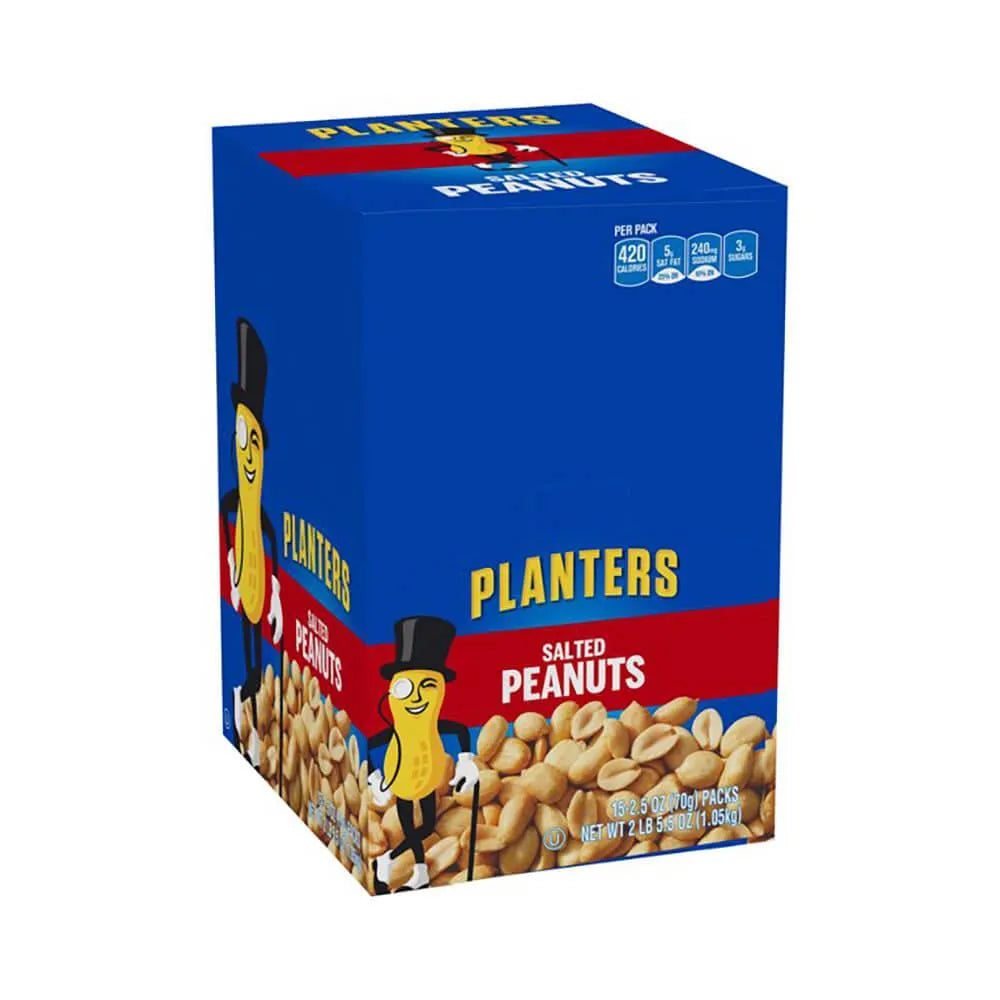 Planters Salted Peanuts 2.5-Ounce Bags: 15-Piece Box