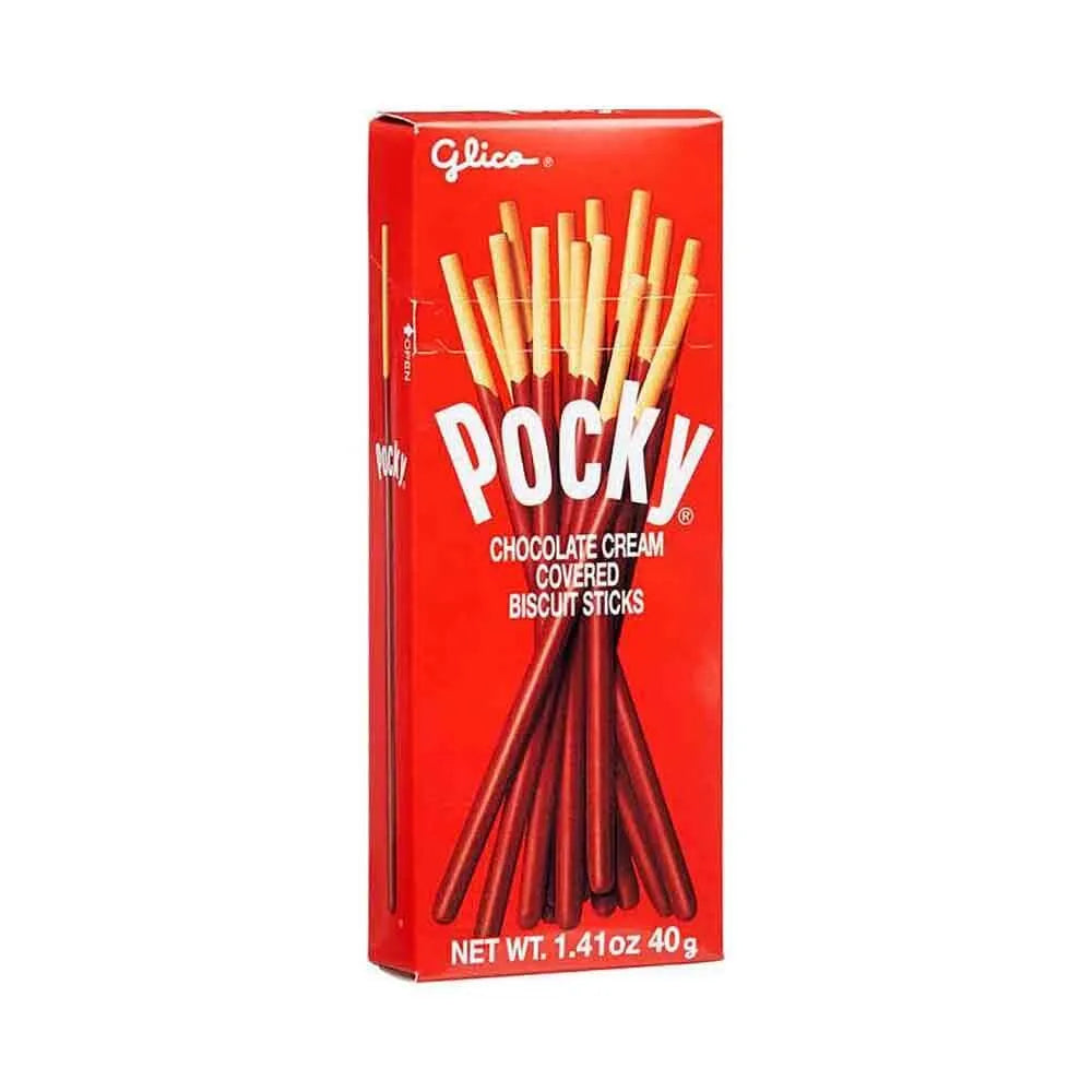 Pocky - Chocolate Cream Covered Biscuit Sticks Packs: 10-Piece Box