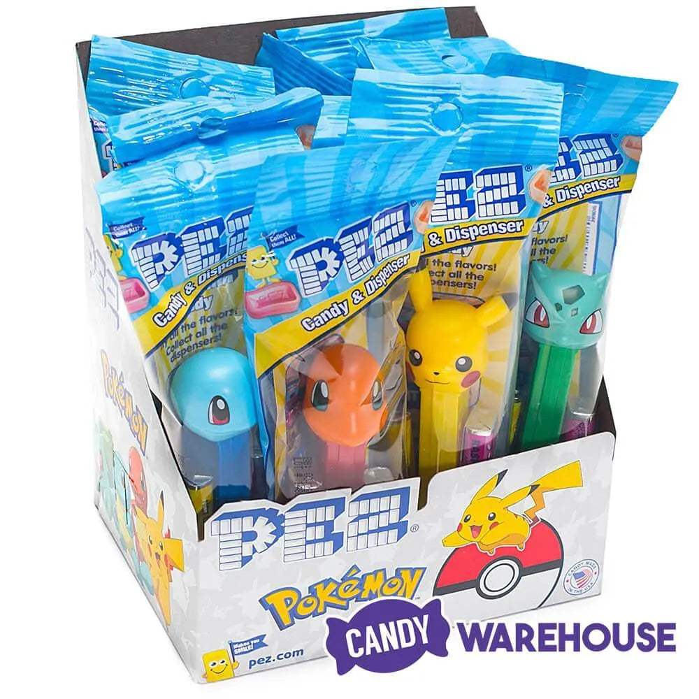 Pokemon PEZ Dispenser Candy Packs: 12-Piece Set